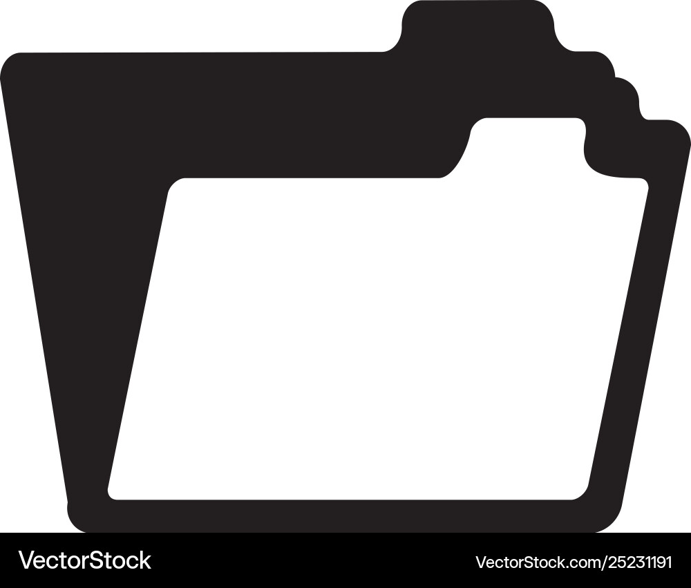 Folder icon in flat style for app ui websites Folder icon in flat style for app ui websites Vector Image