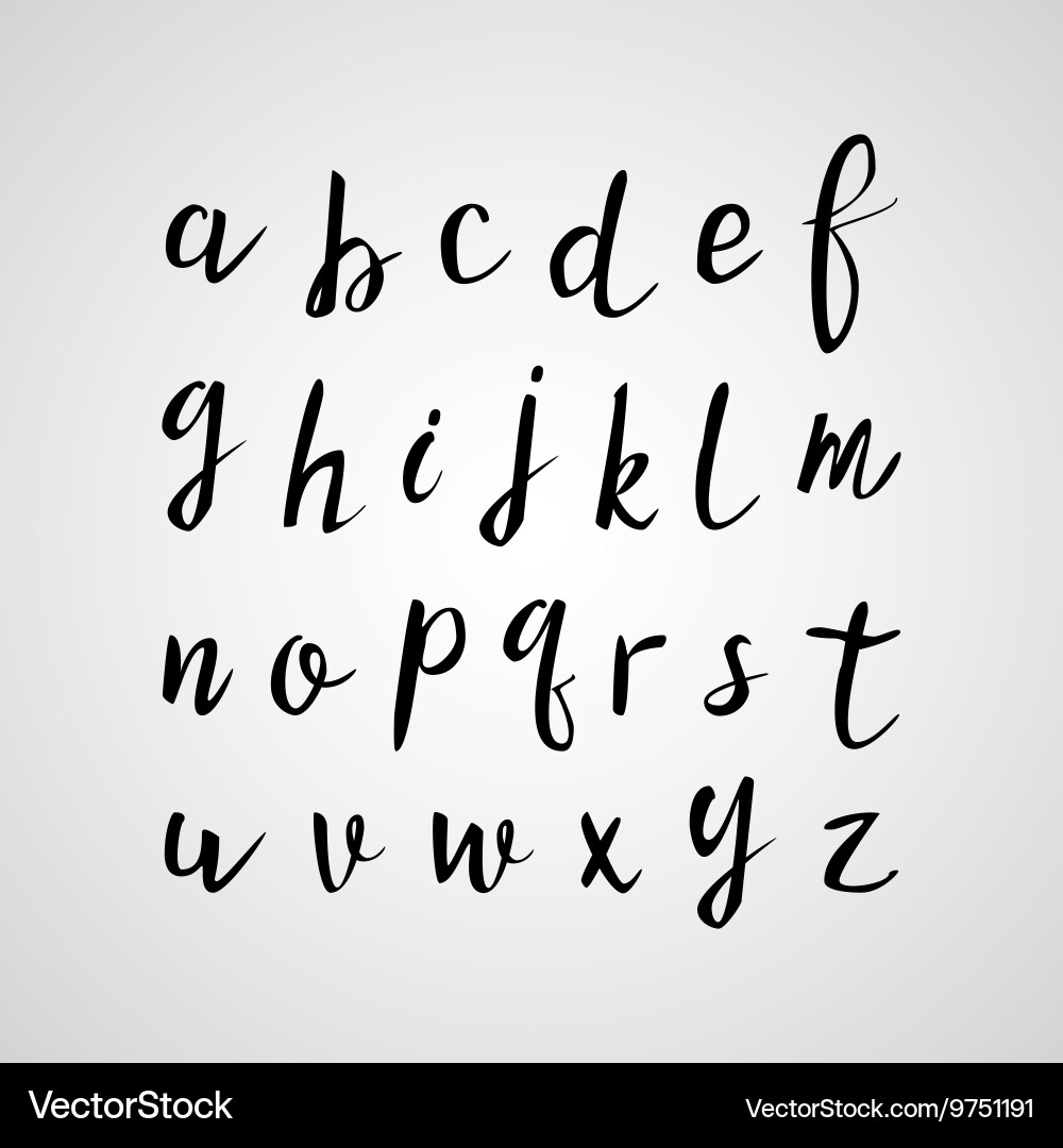 Hand drawn modern script quote font vector image