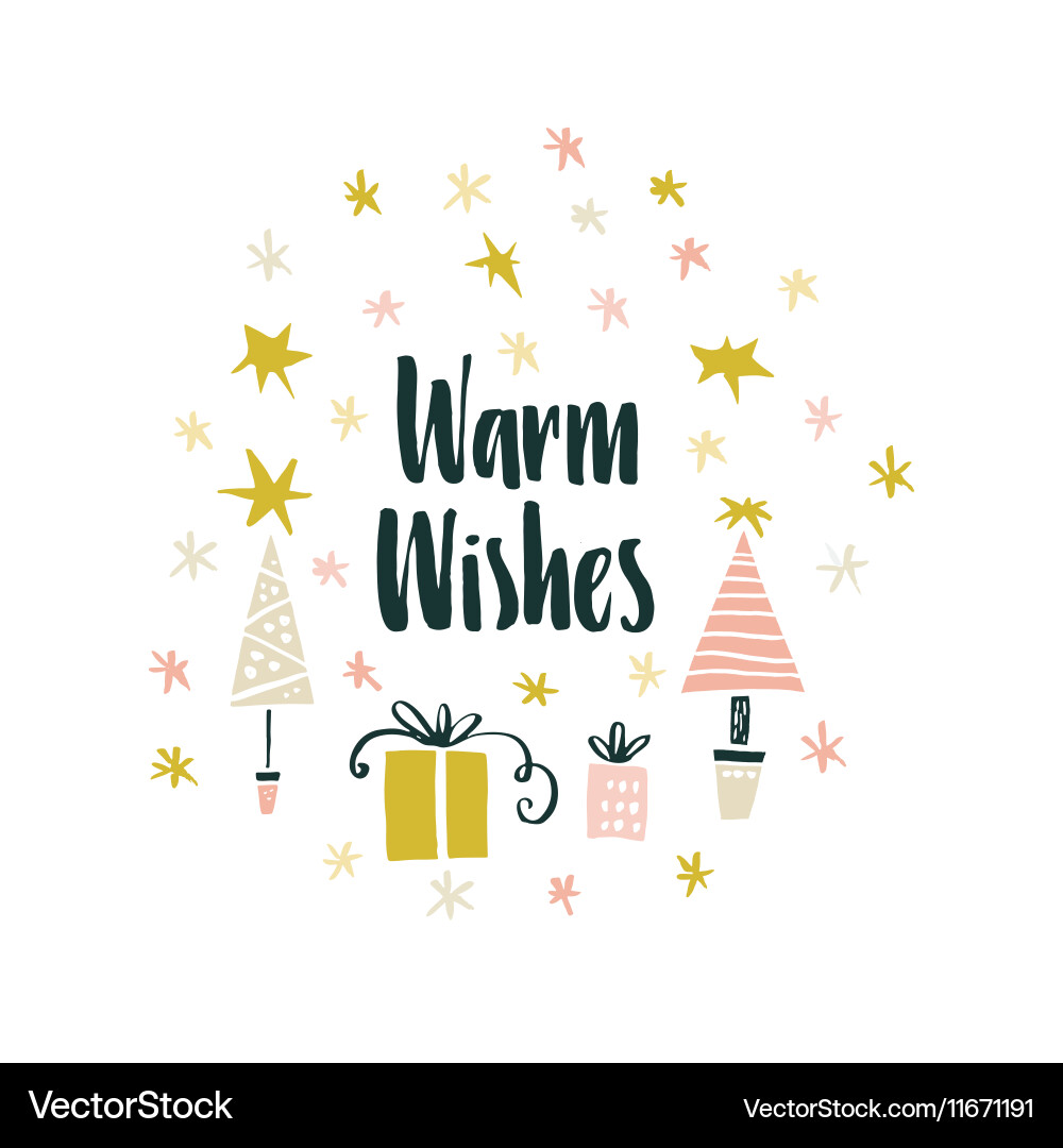 Handwritten Christmas Lettering Vector Image