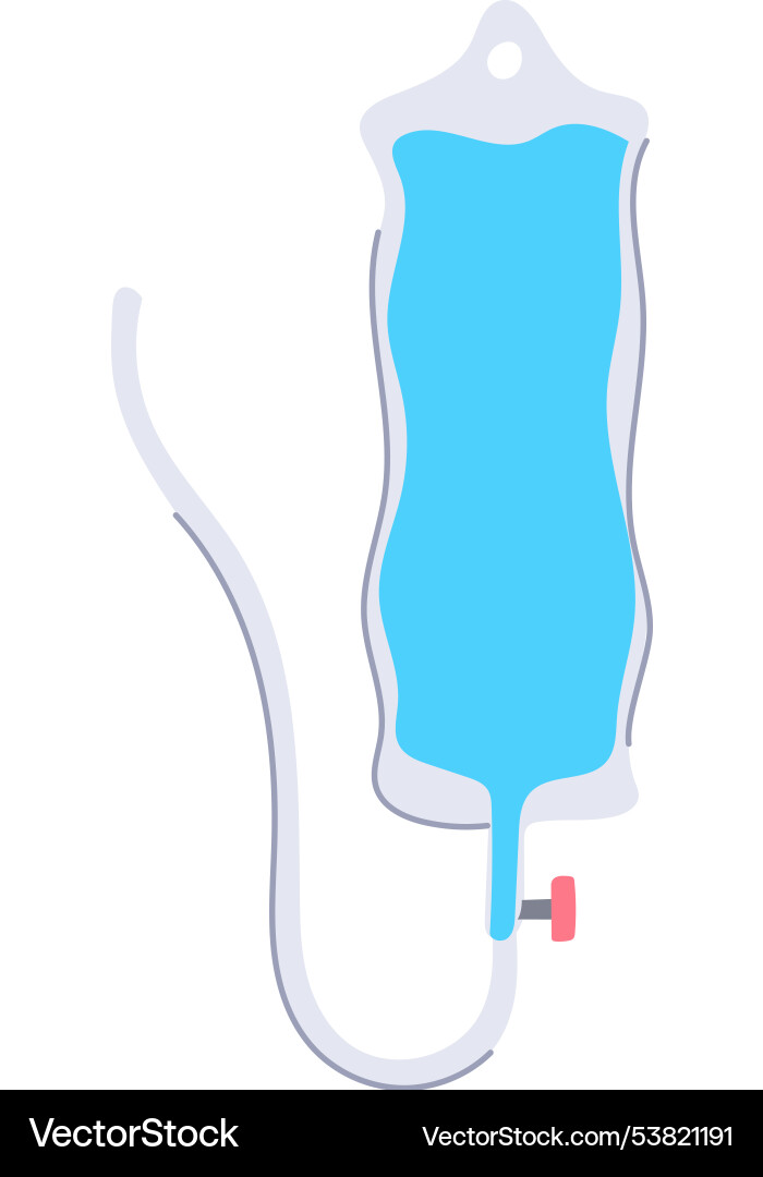 Infusion iv drip bag cartoon Infusion iv drip bag cartoon vector image