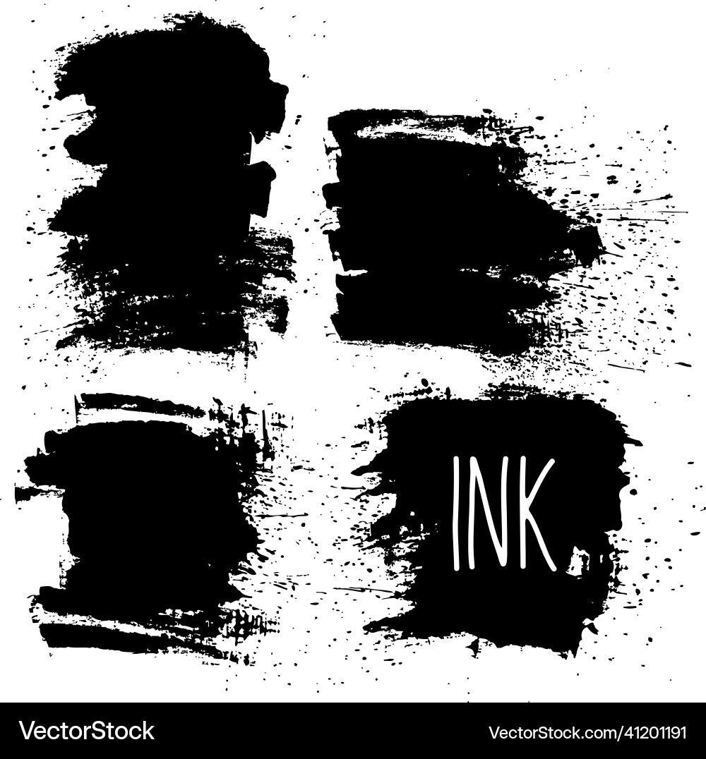 Ink texture set Ink texture set vector image