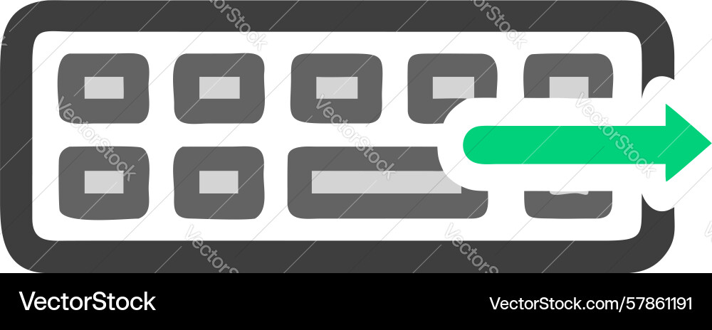 Keyboard with command key for computer functions vector image