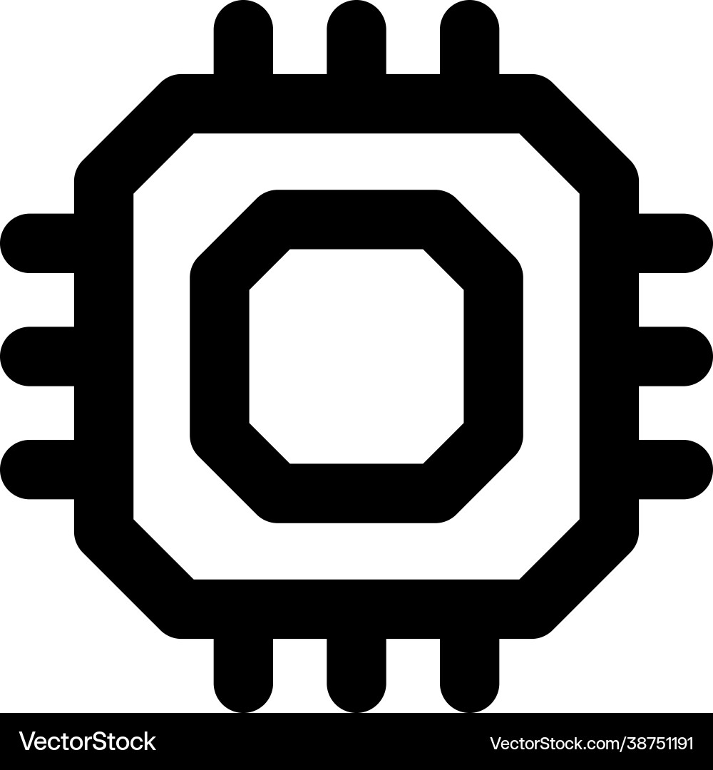 Microprocessor vector image