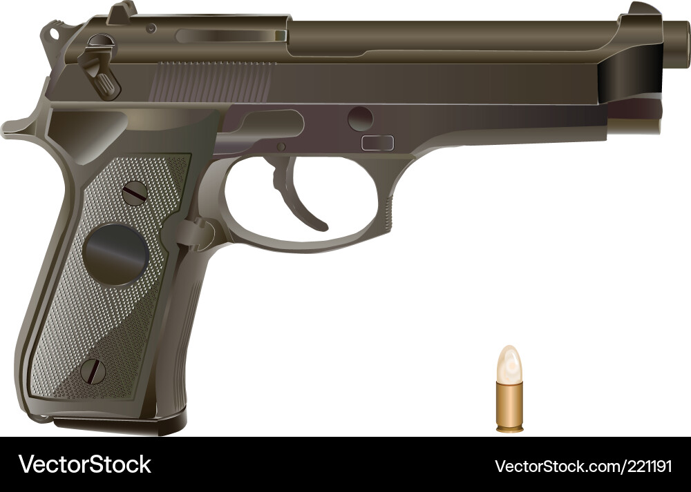 Modern Handgun Vector Image