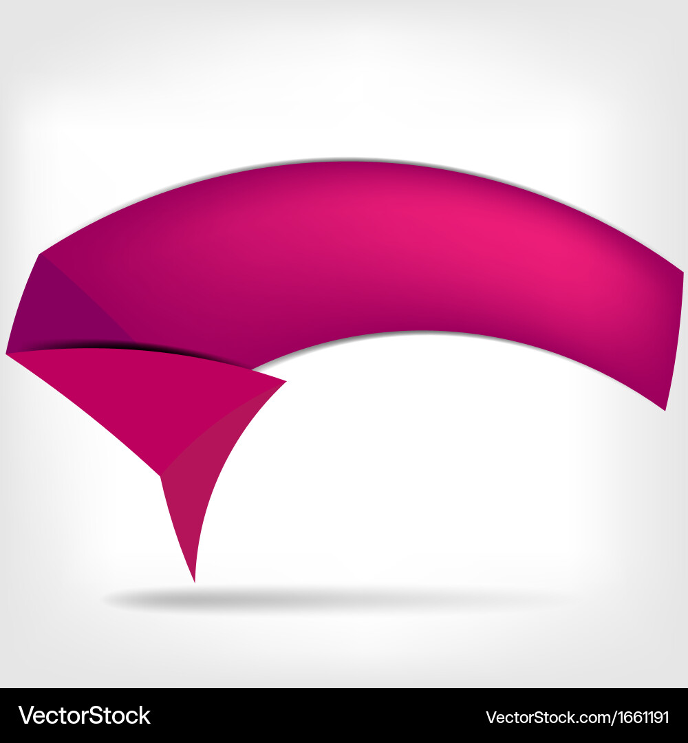 Paper origami speech bubble colored blank for text Vector Image