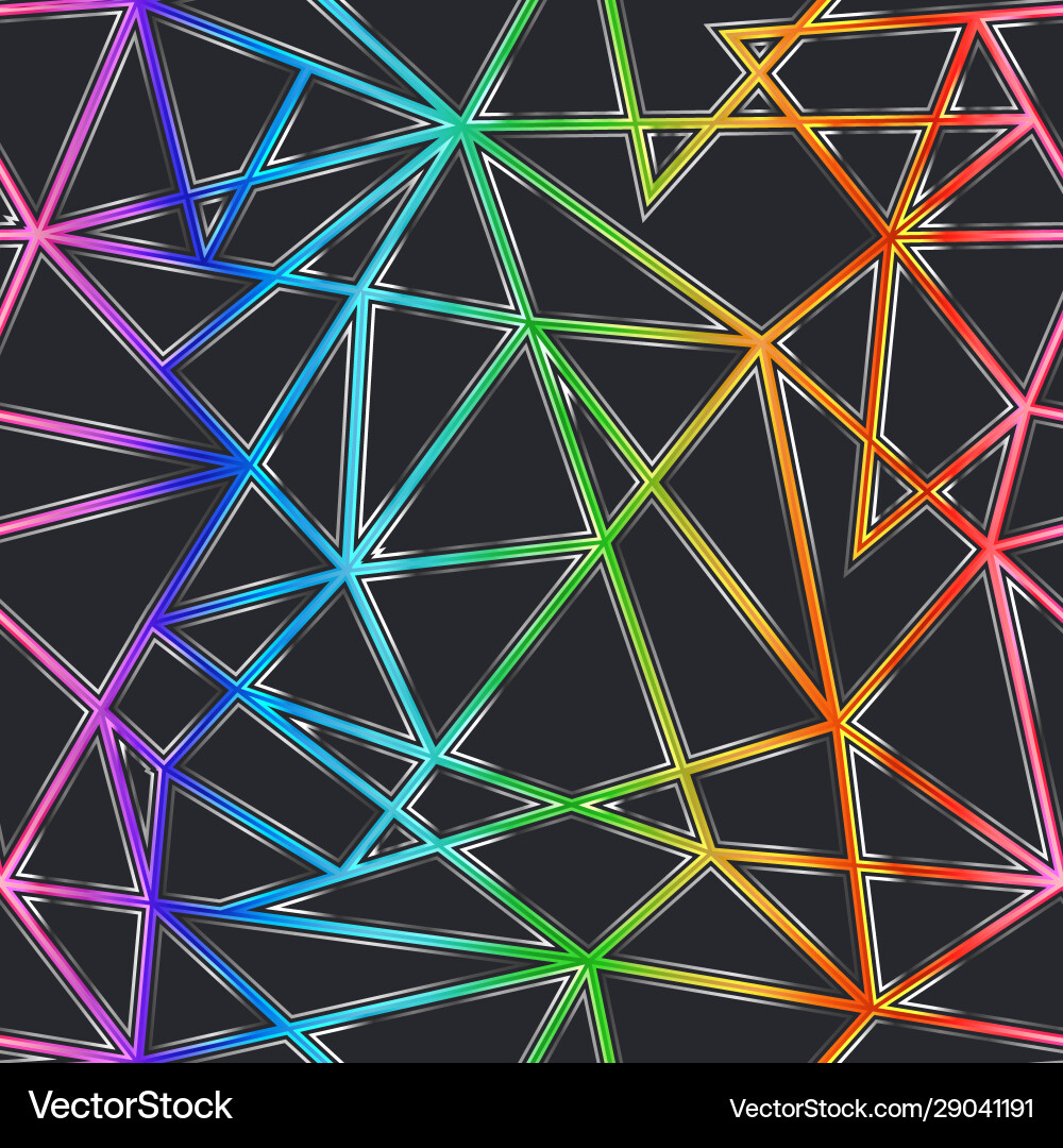 Rainbow color triangle seamless pattern Rainbow color triangle seamless pattern vector image