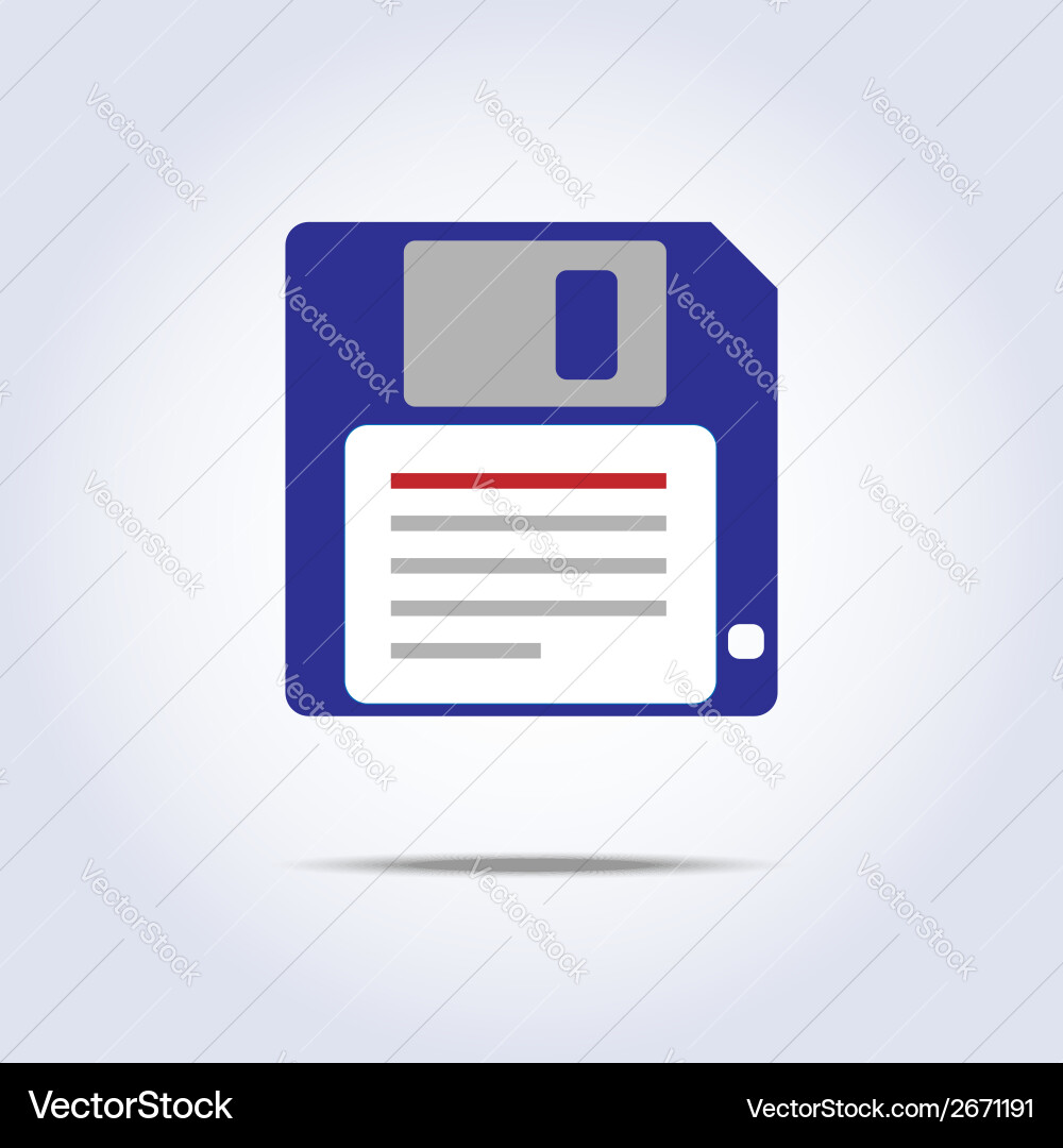 Save Diskette Icon vector image