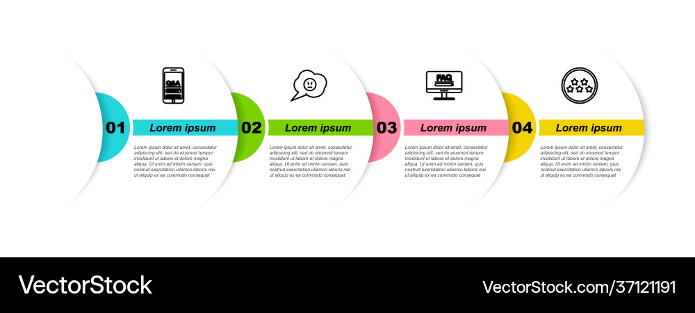 Set line mobile question and exclamation speech Vector Image
