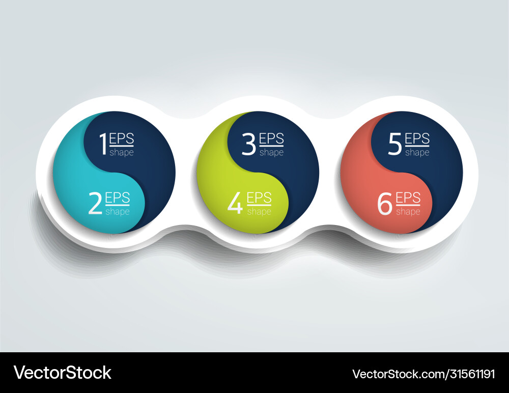 Three steps elements bubble chart scheme diagram Three steps elements bubble chart scheme diagram vector image