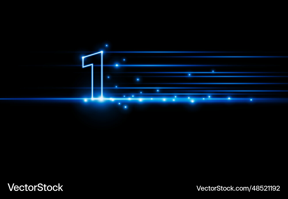Abstract arrow number 1 speed light out Abstract arrow number 1 speed light out vector image