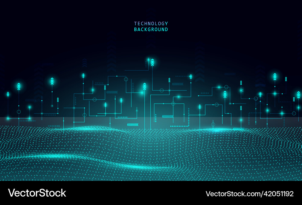 Abstract technology concept particle connection Abstract technology concept particle connection vector image