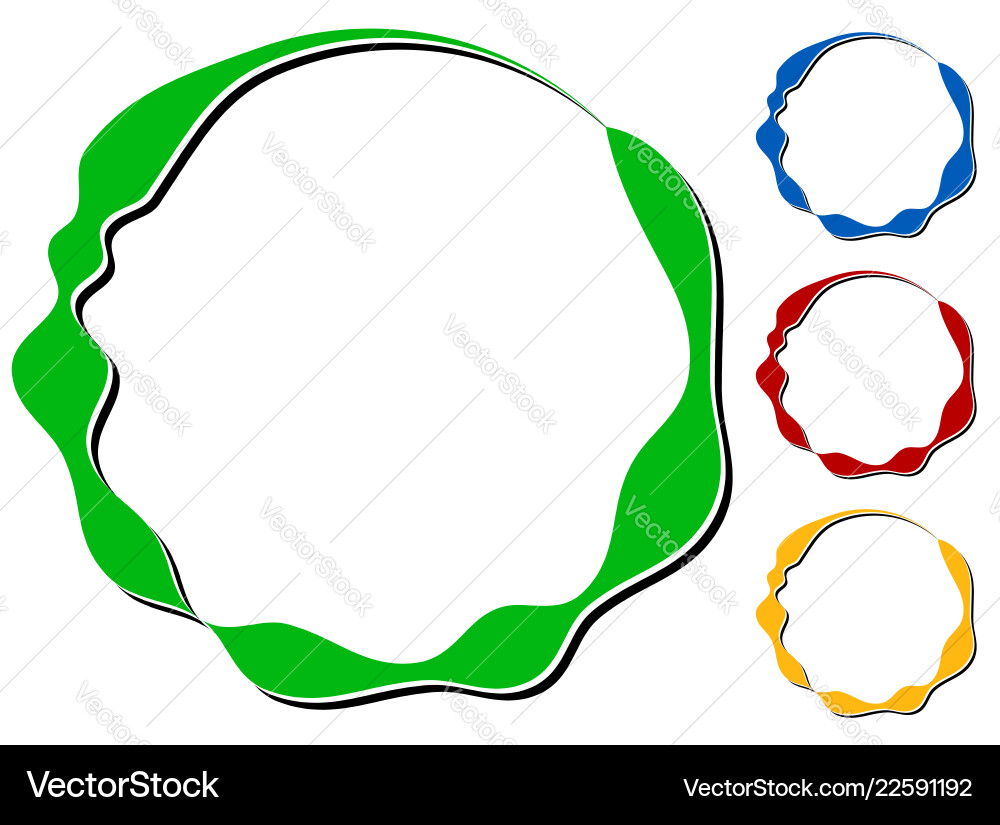 Circle design element with knockout shadow in 4 Circle design element with knockout shadow in 4 vector image