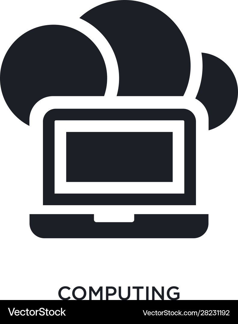 Computing isolated icon simple element from Computing isolated icon simple element from vector image