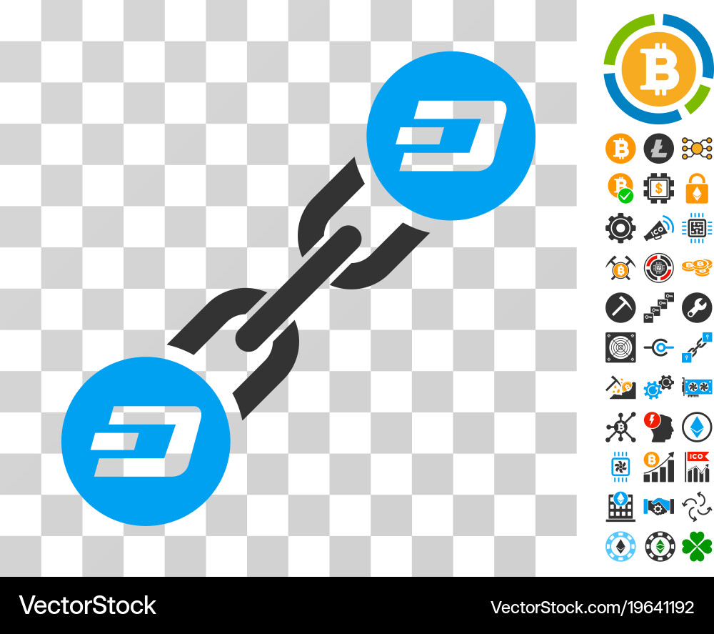 Dash blockchain icon with bonus vector image
