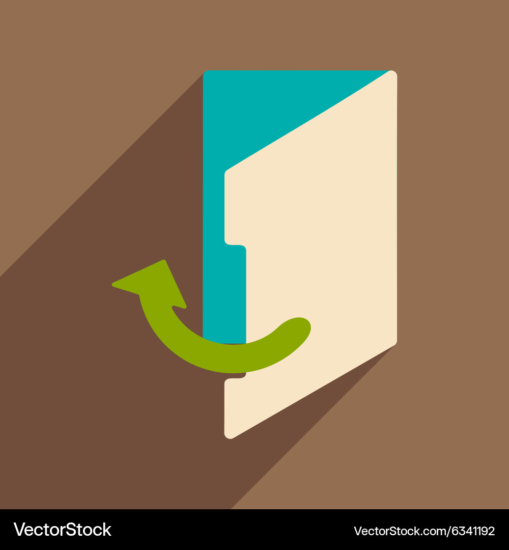 Flat with shadow icon and mobile application vector image