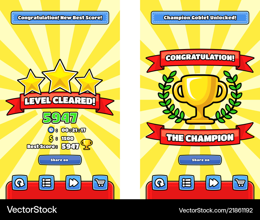 Game UI Templates - User Interface vector image