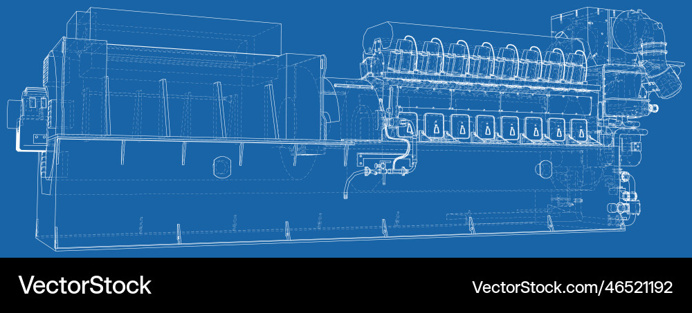 Industrial Diesel Generator Set Royalty Free Vector Image