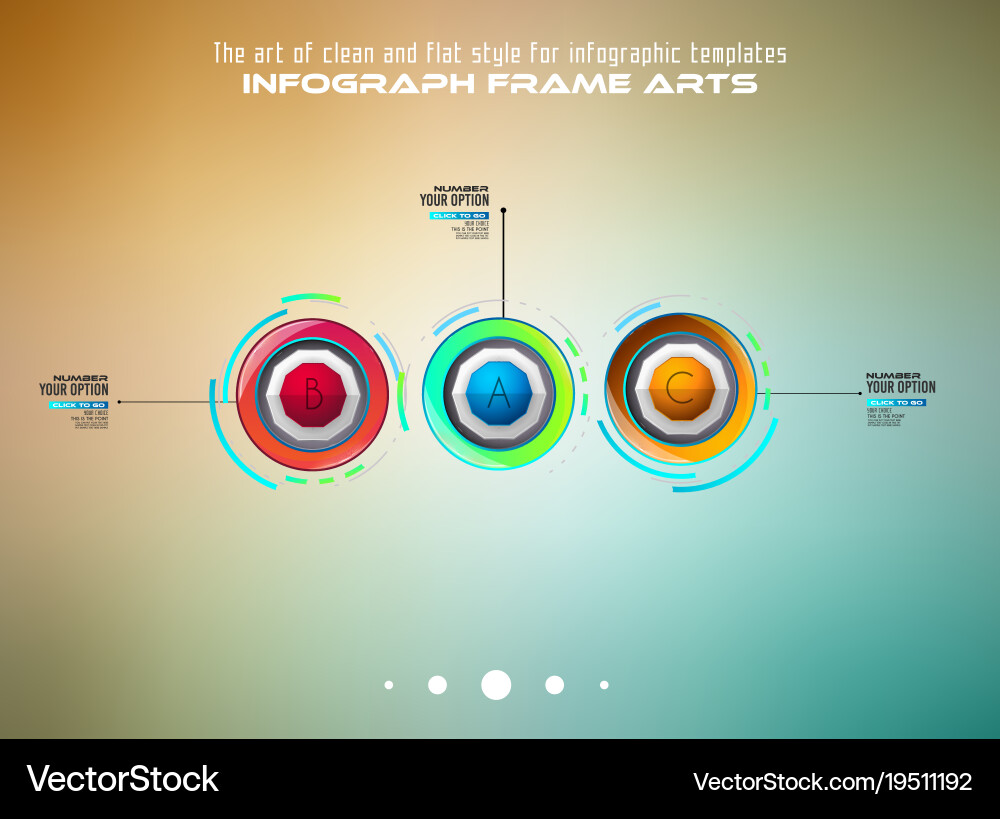 Infograph template with multiple choices vector image
