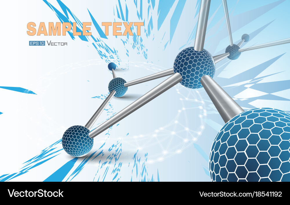 Molecular Globe Background vector image