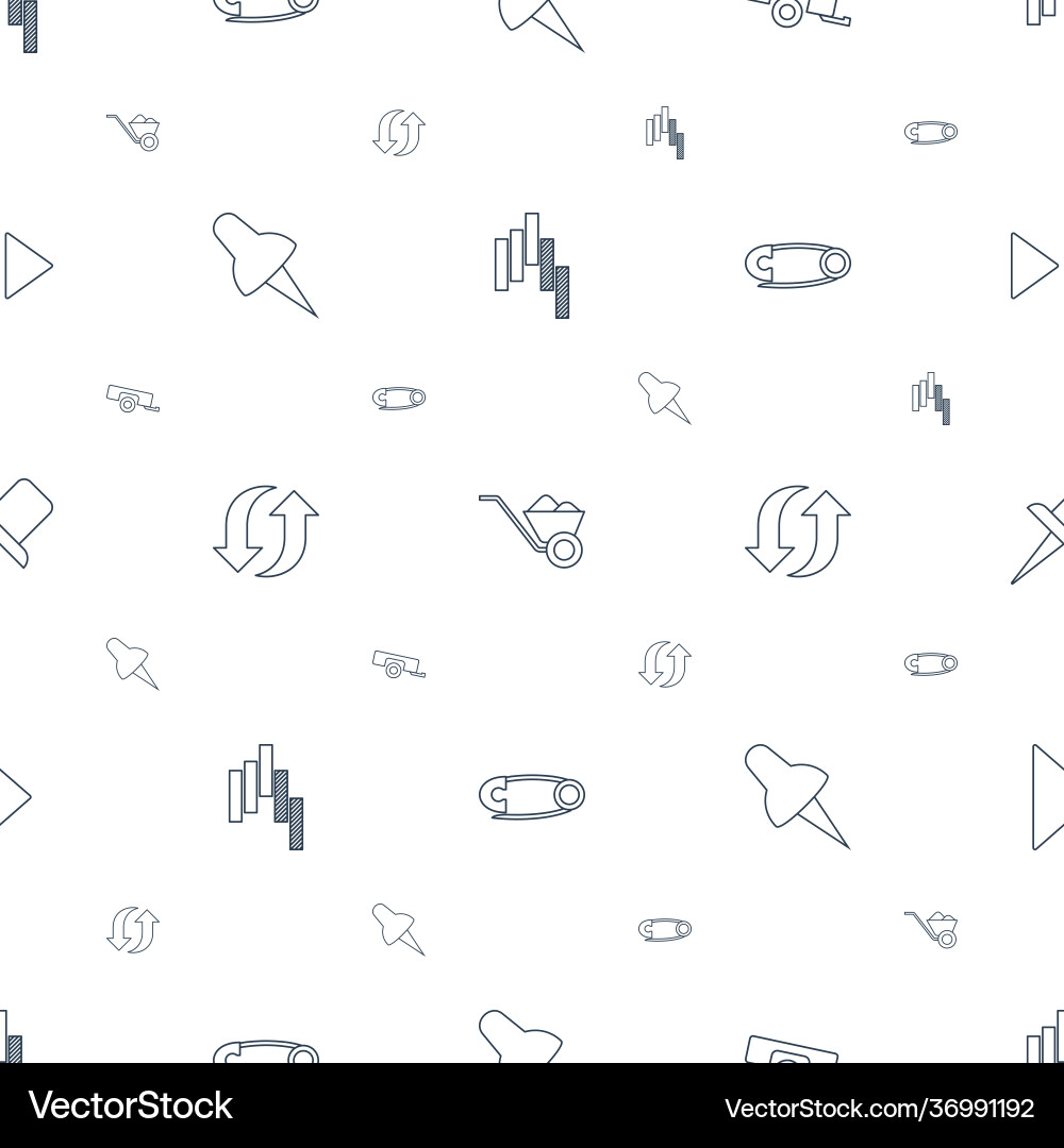 Push icons pattern seamless white background Push icons pattern seamless white background Vector Image