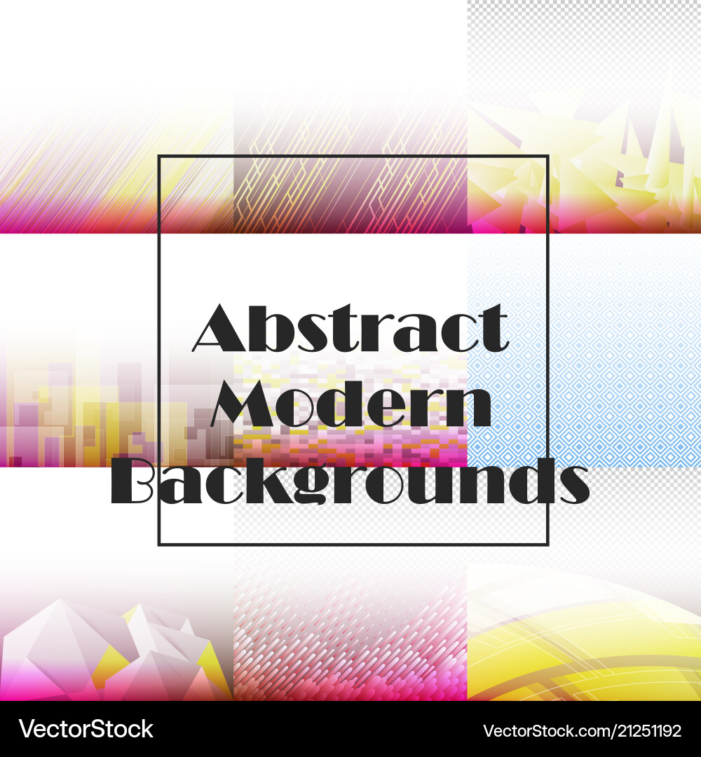 Set of abstract background with geometric elements Set of abstract background with geometric elements Vector Image