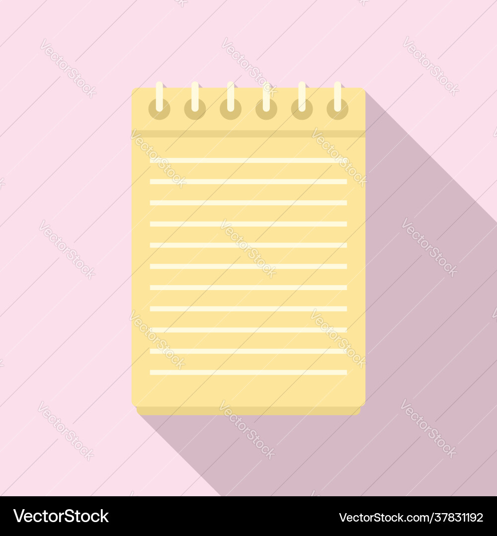 Syllabus notepad icon flat style Syllabus notepad icon flat style vector image