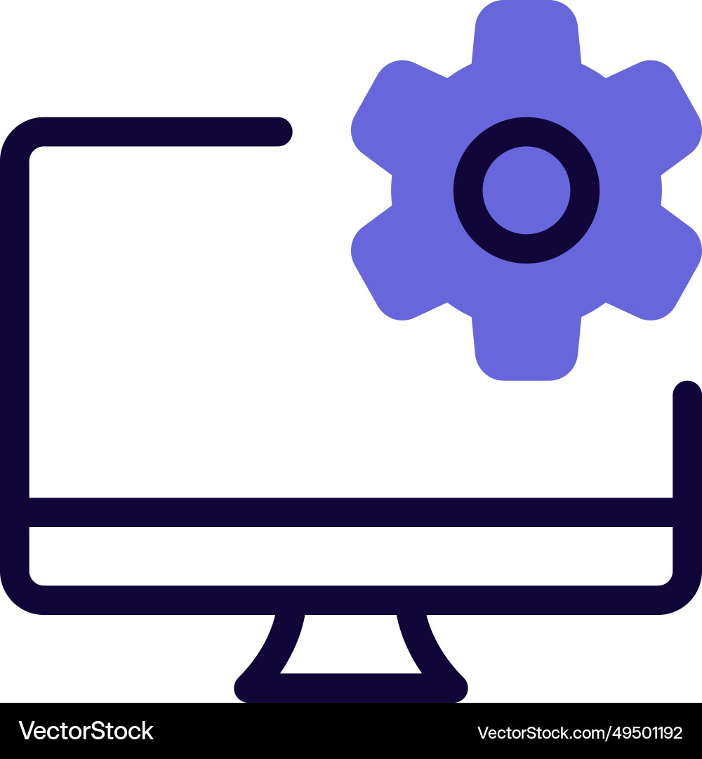 Using configuration tool to updatedesktop vector image