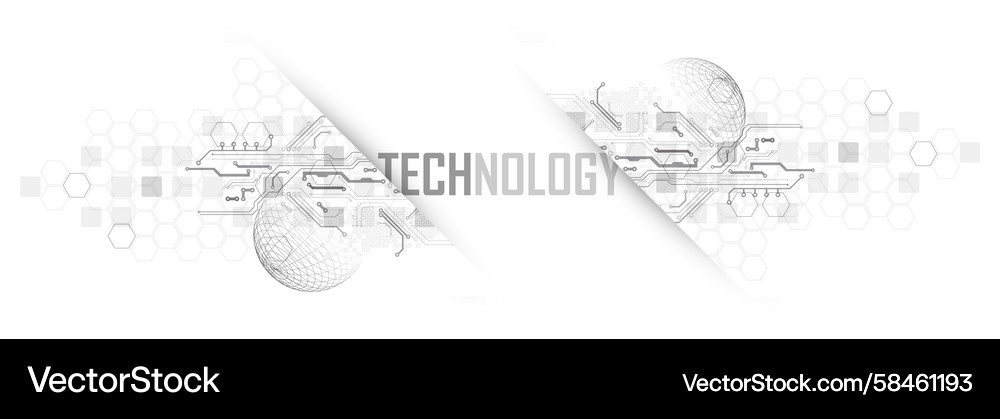 Abstract Circuit Technology Background Vector Image