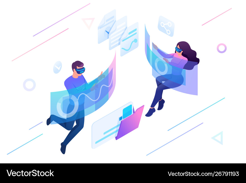Augmented Reality Data Analysis vector image