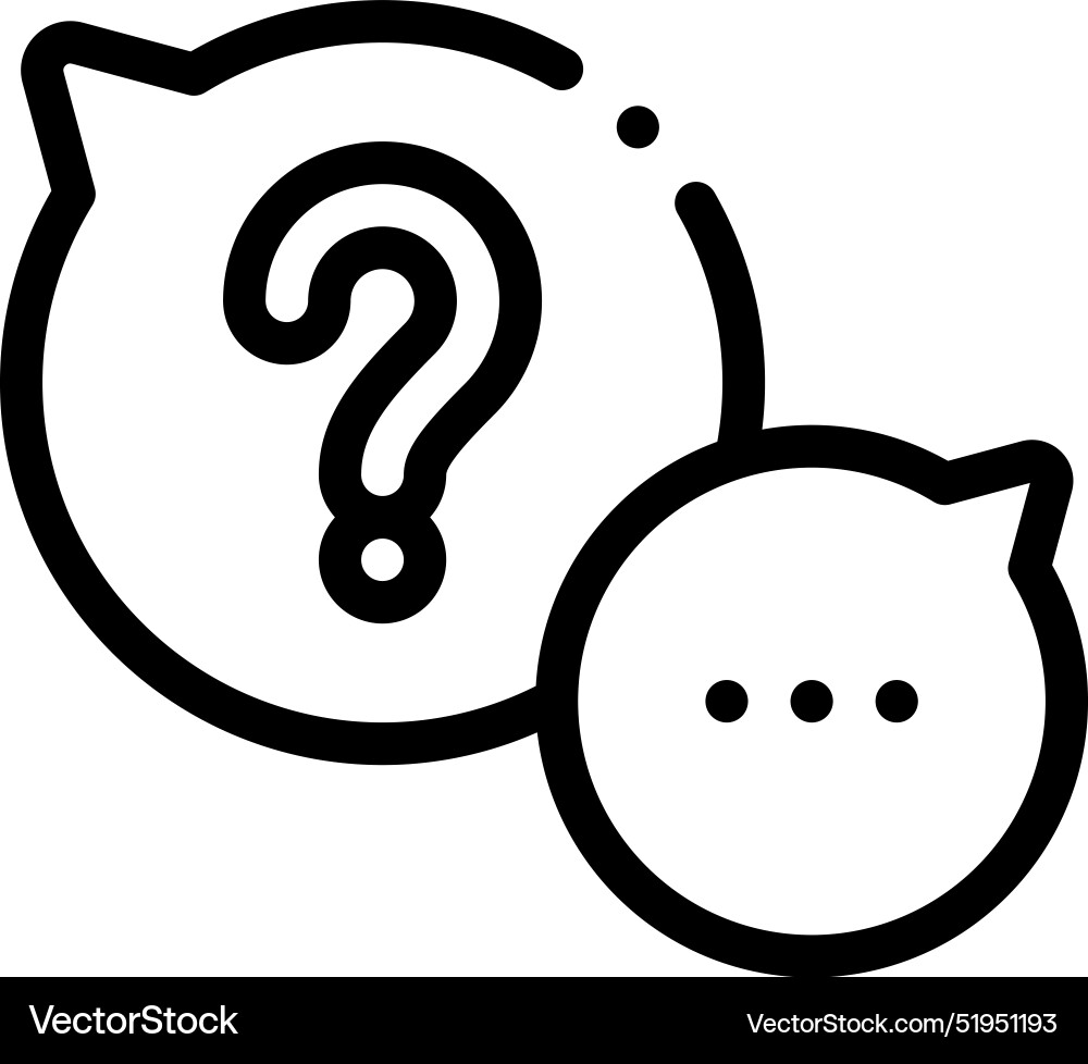 Chat icon thin linear style design isolated Chat icon thin linear style design isolated vector image