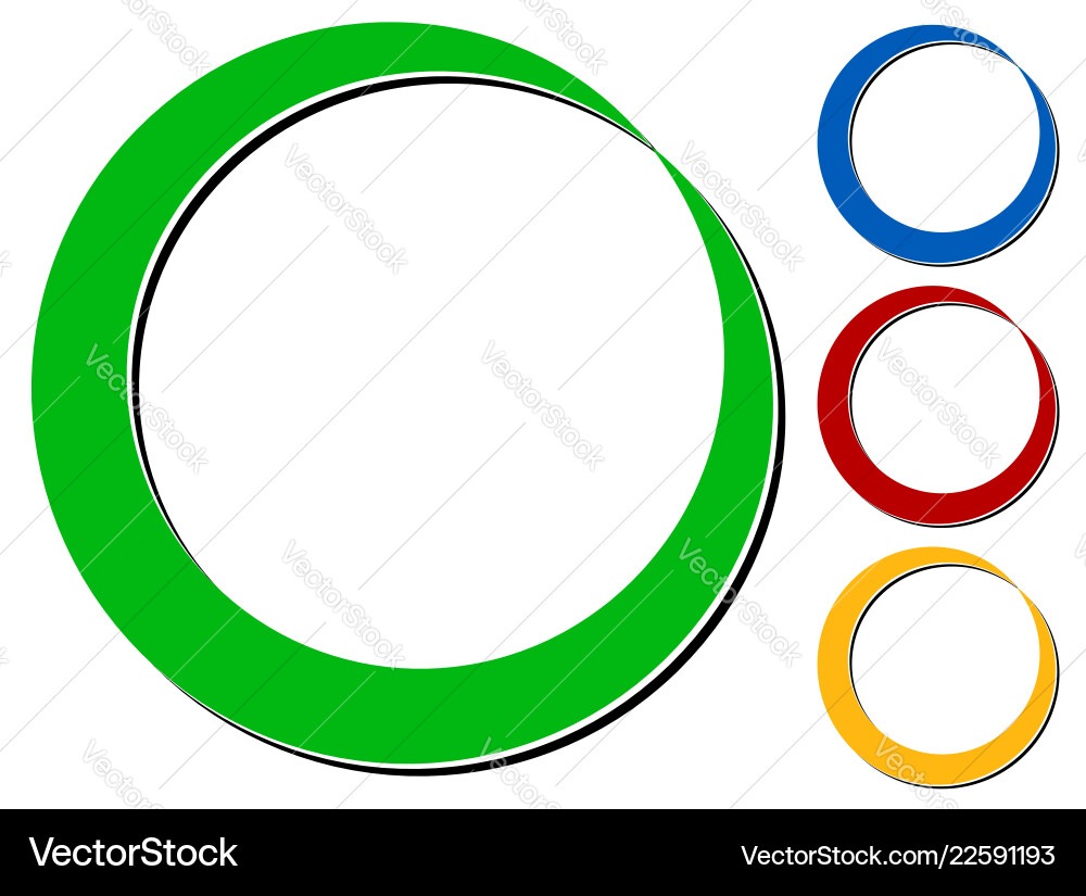 Circle design element with knockout shadow in 4 Circle design element with knockout shadow in 4 vector image
