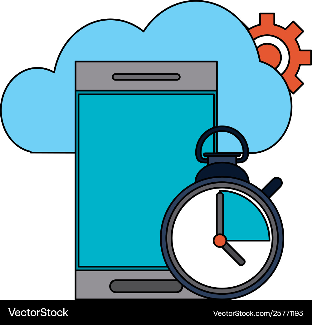 Cloud computing and technology symbols Vector Image