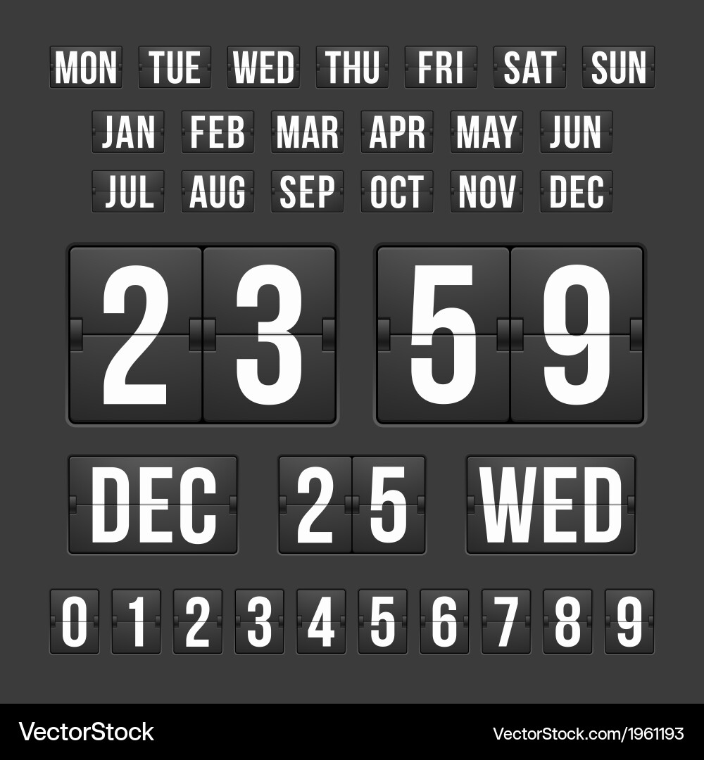 Digital Scoreboard Timer vector image