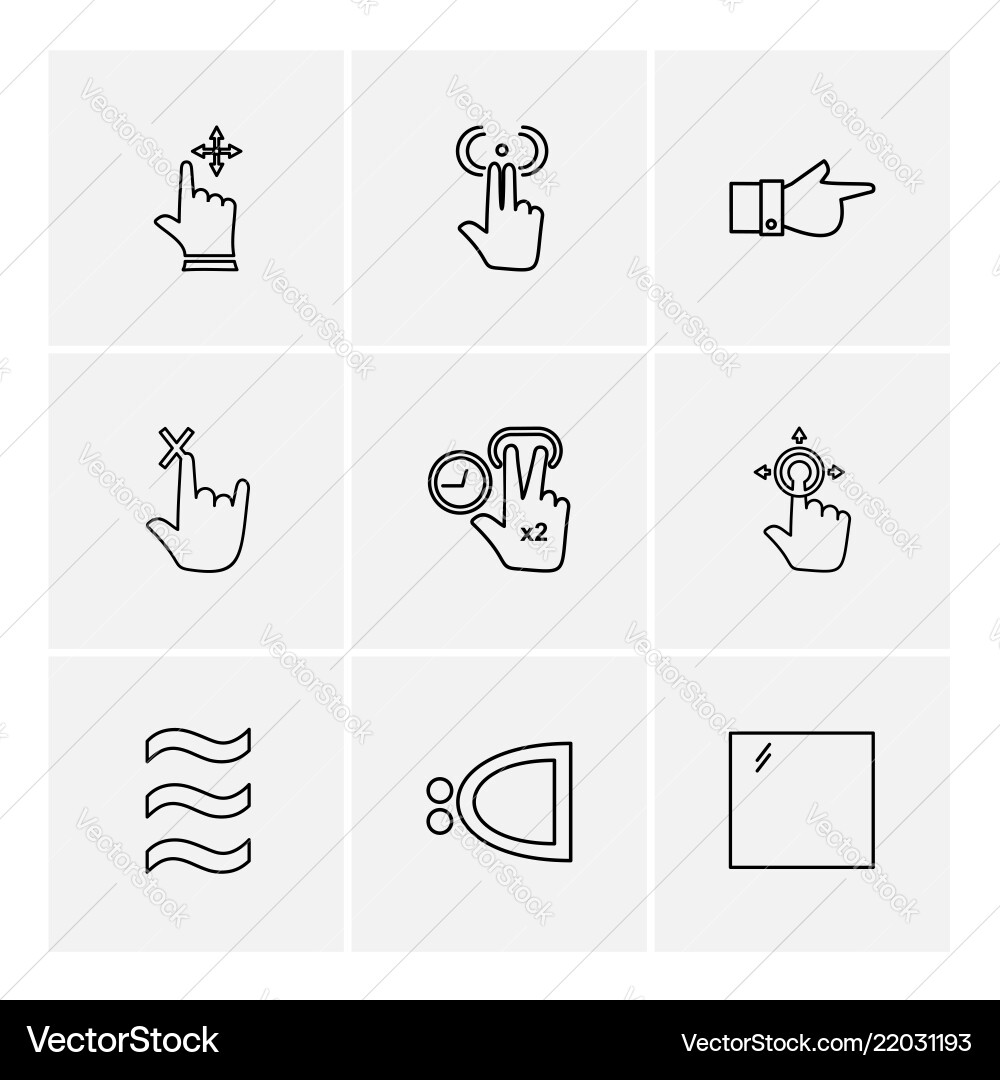 Hands pointer arrows directions eps icons set vector image
