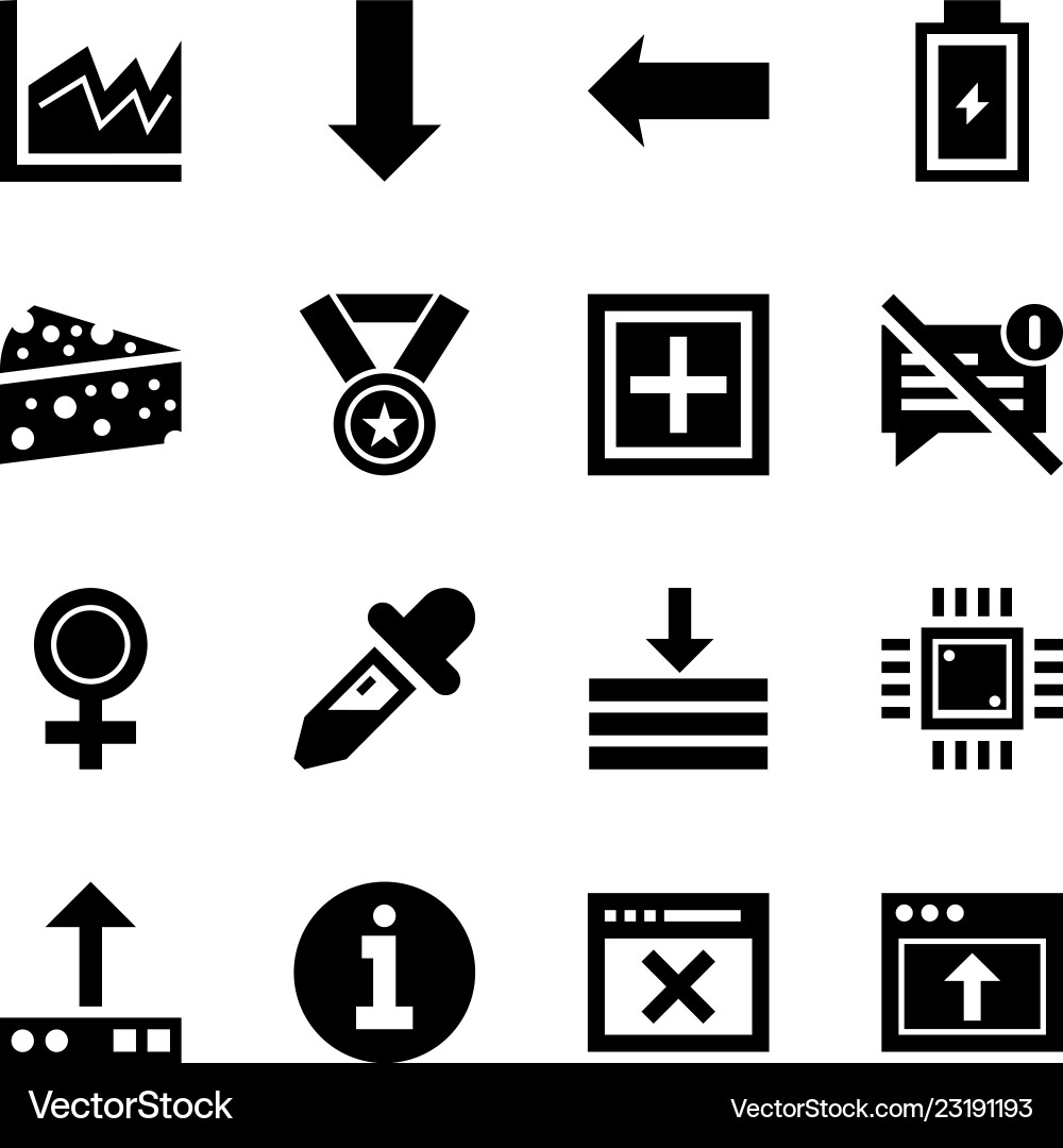 Icon Set - User Interface Elements vector image