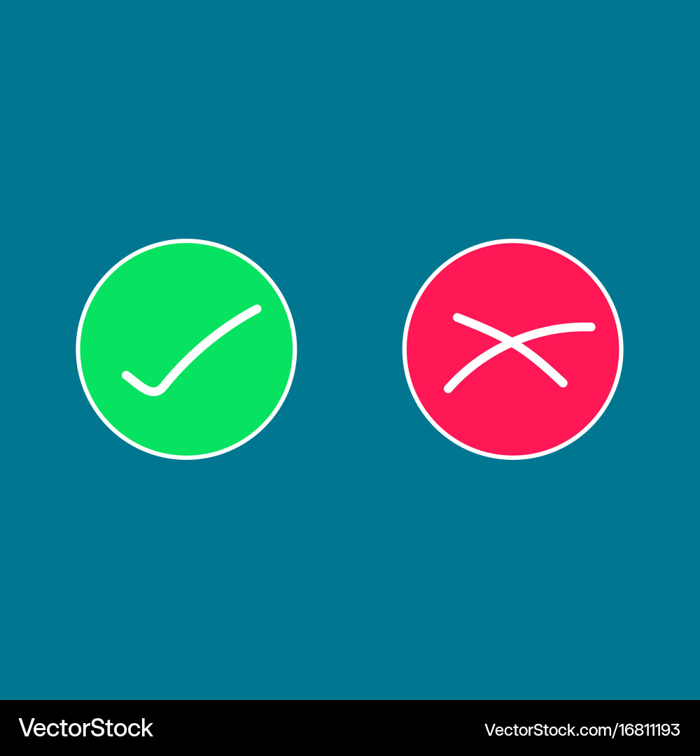 Incorrect Color Circle Icons vector image