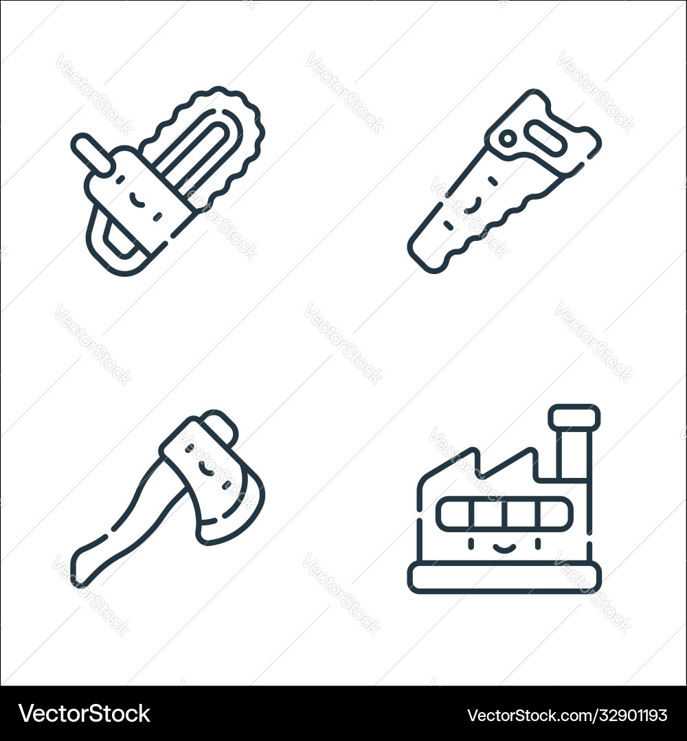 Labour day line icons linear set quality Labour day line icons linear set quality vector image