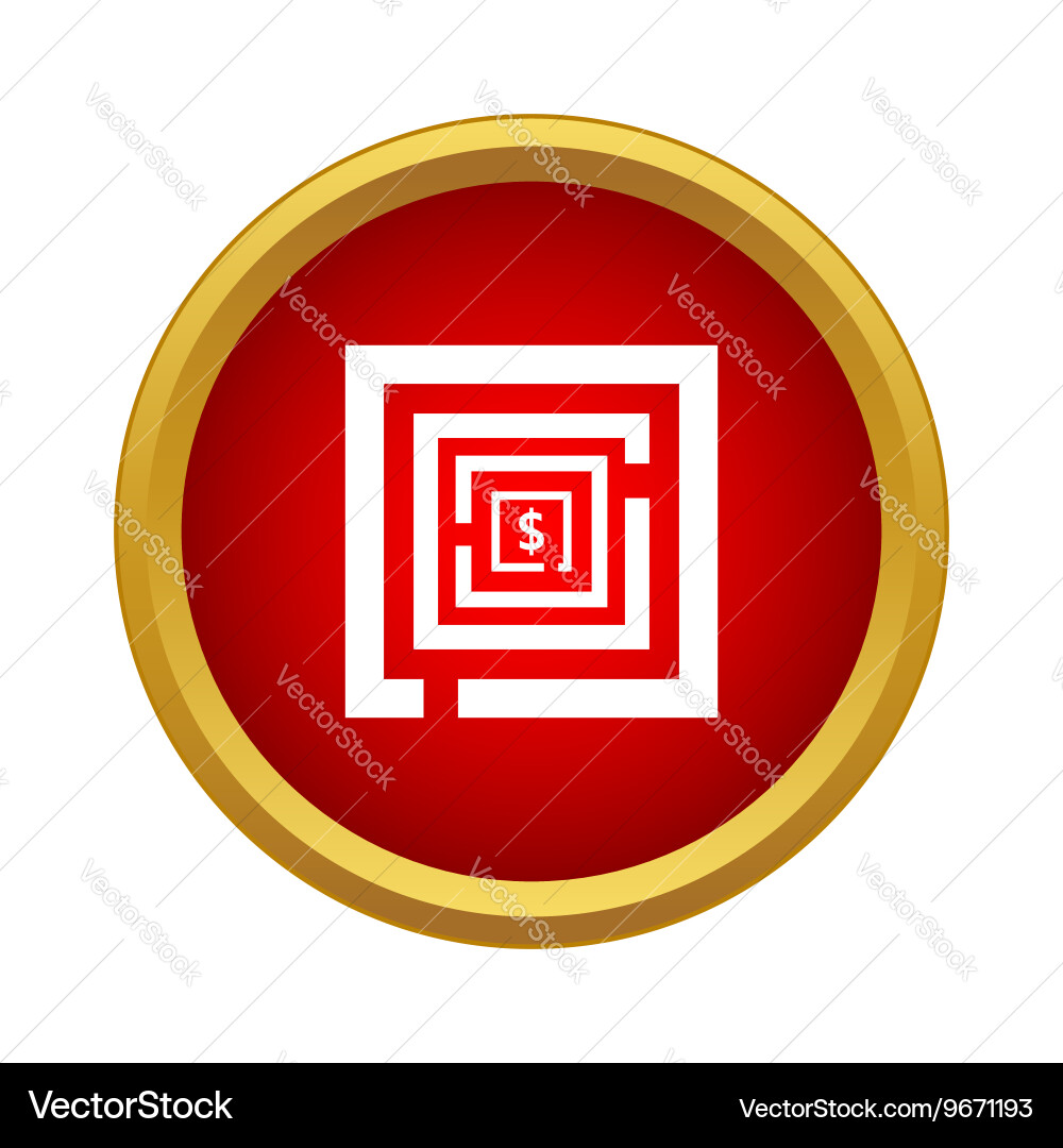 Labyrinth icon in simple style vector image