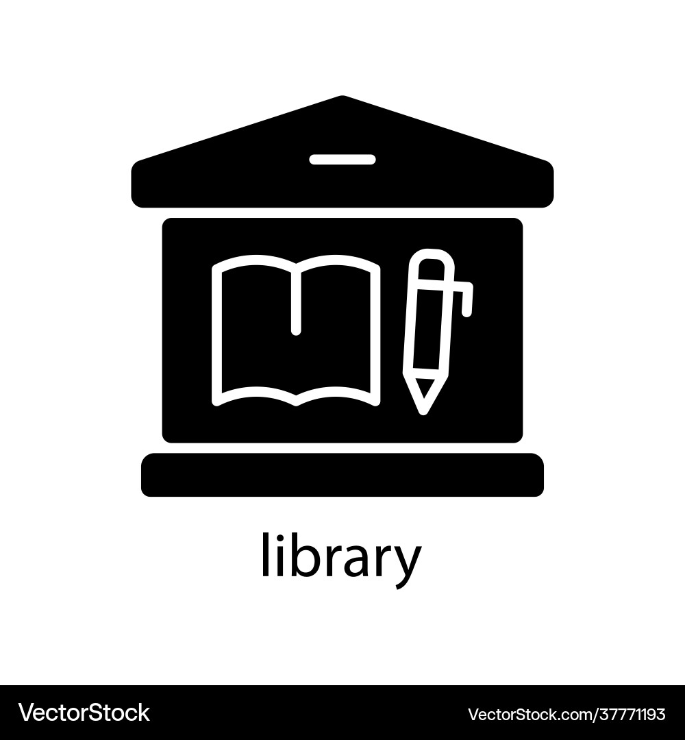 Library building lineal color icon editable Vector Image
