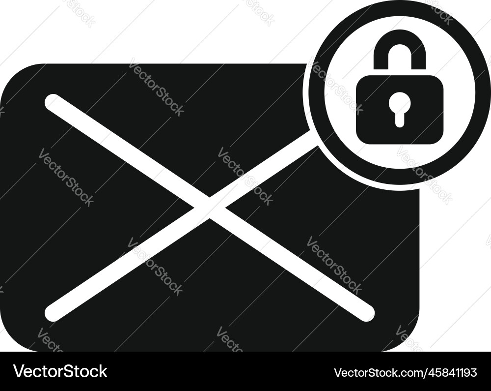 Mail message password protection icon simple Mail message password protection icon simple vector image
