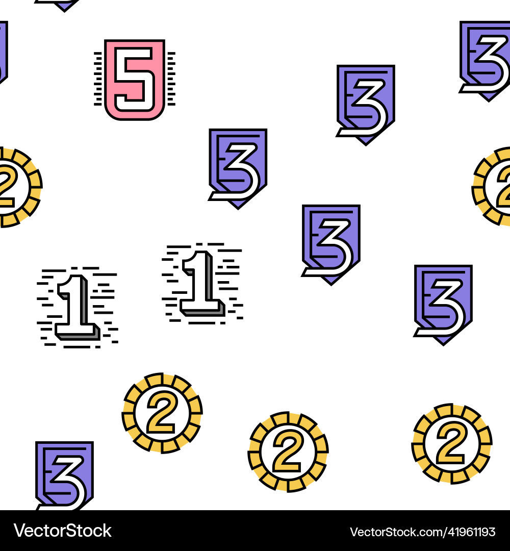 Numbers numeral title seamless pattern Vector Image