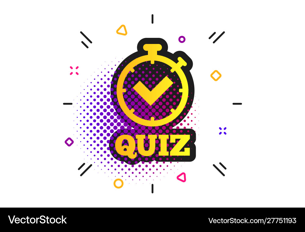 Quiz sign icon questions and answers game vector image