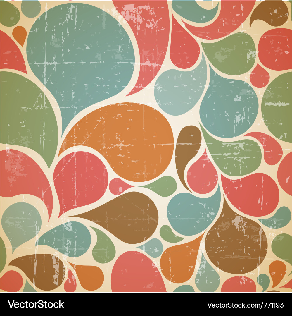 Retro Blob Pattern Vector Image
