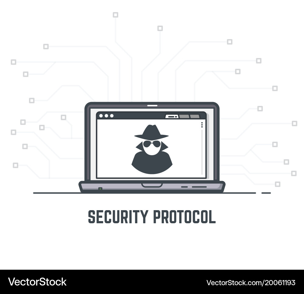 Security protocol vector image