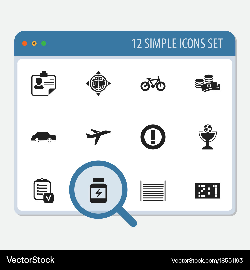 Set of 12 editable complicated icons includes Vector Image