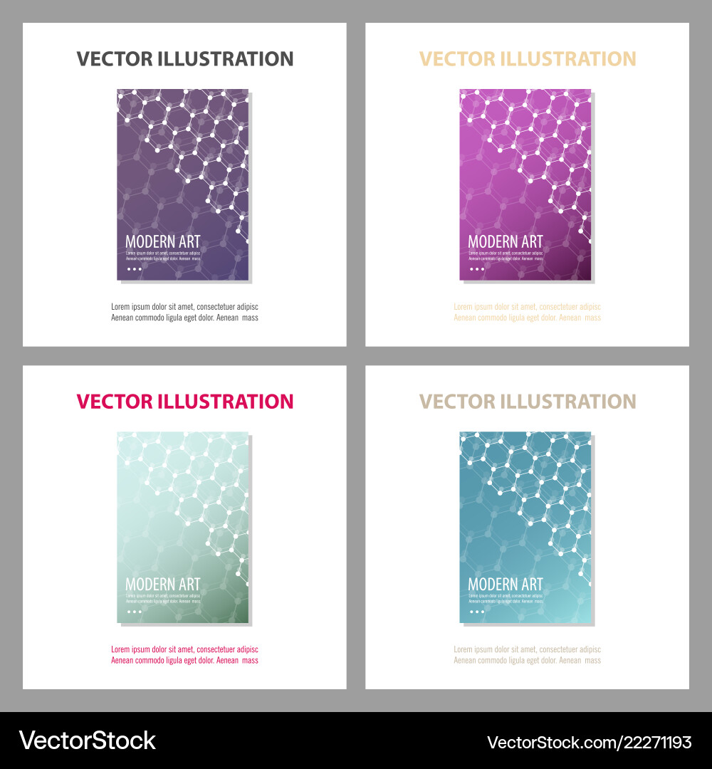 Set of abstract geometric design banner web Set of abstract geometric design banner web vector image