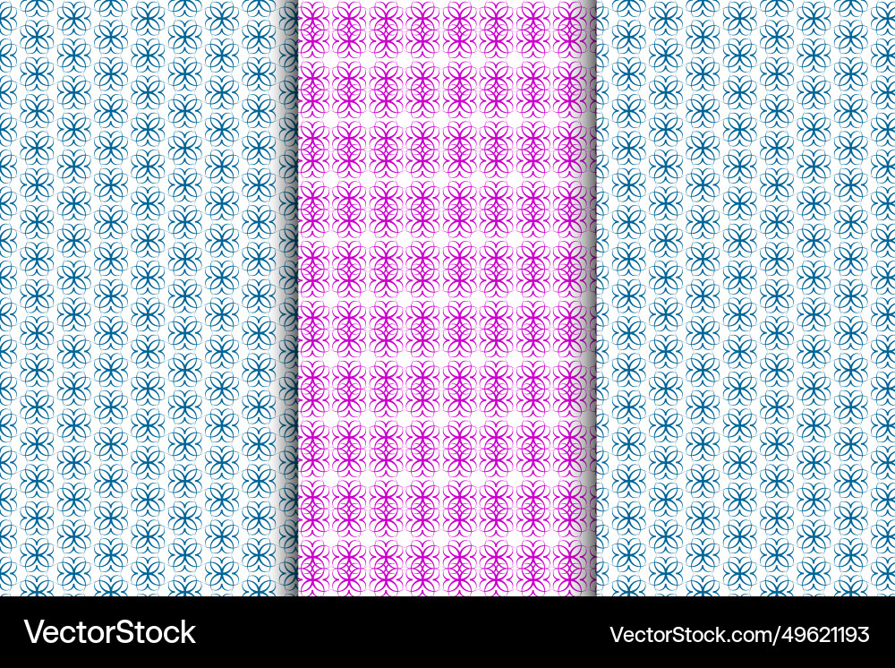 Set of patterns template design vector image