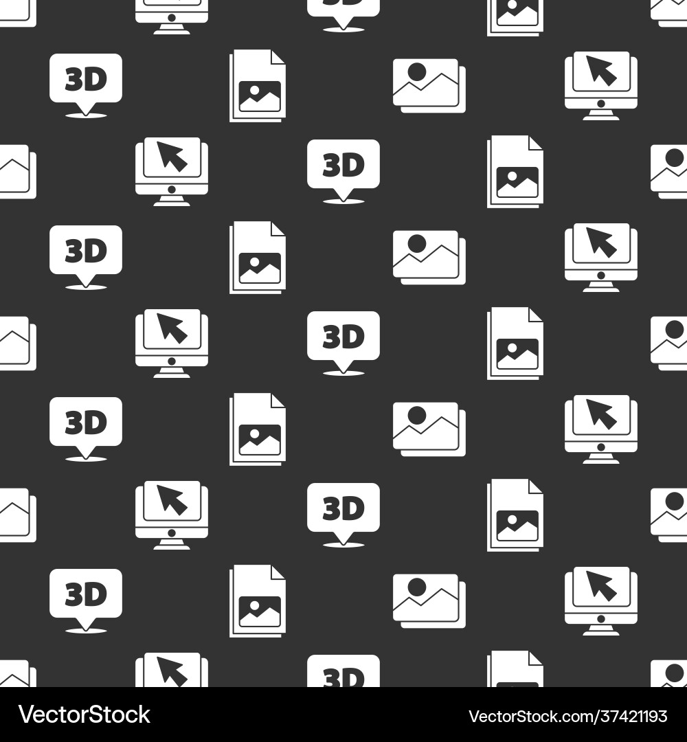 Set picture landscape computer monitor and cursor Set picture landscape computer monitor and cursor vector image
