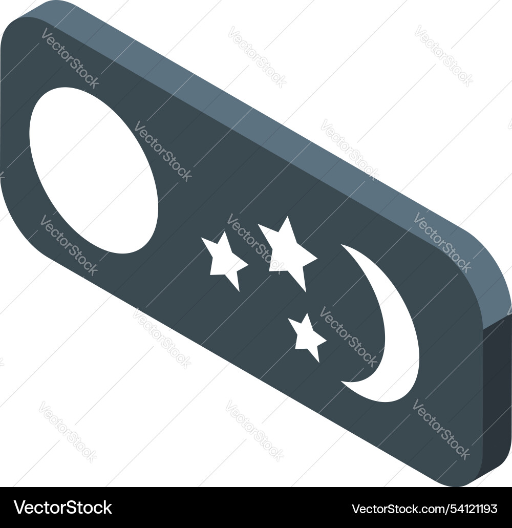Sleep mode button showing crescent moon and stars Sleep mode button showing crescent moon and stars vector image