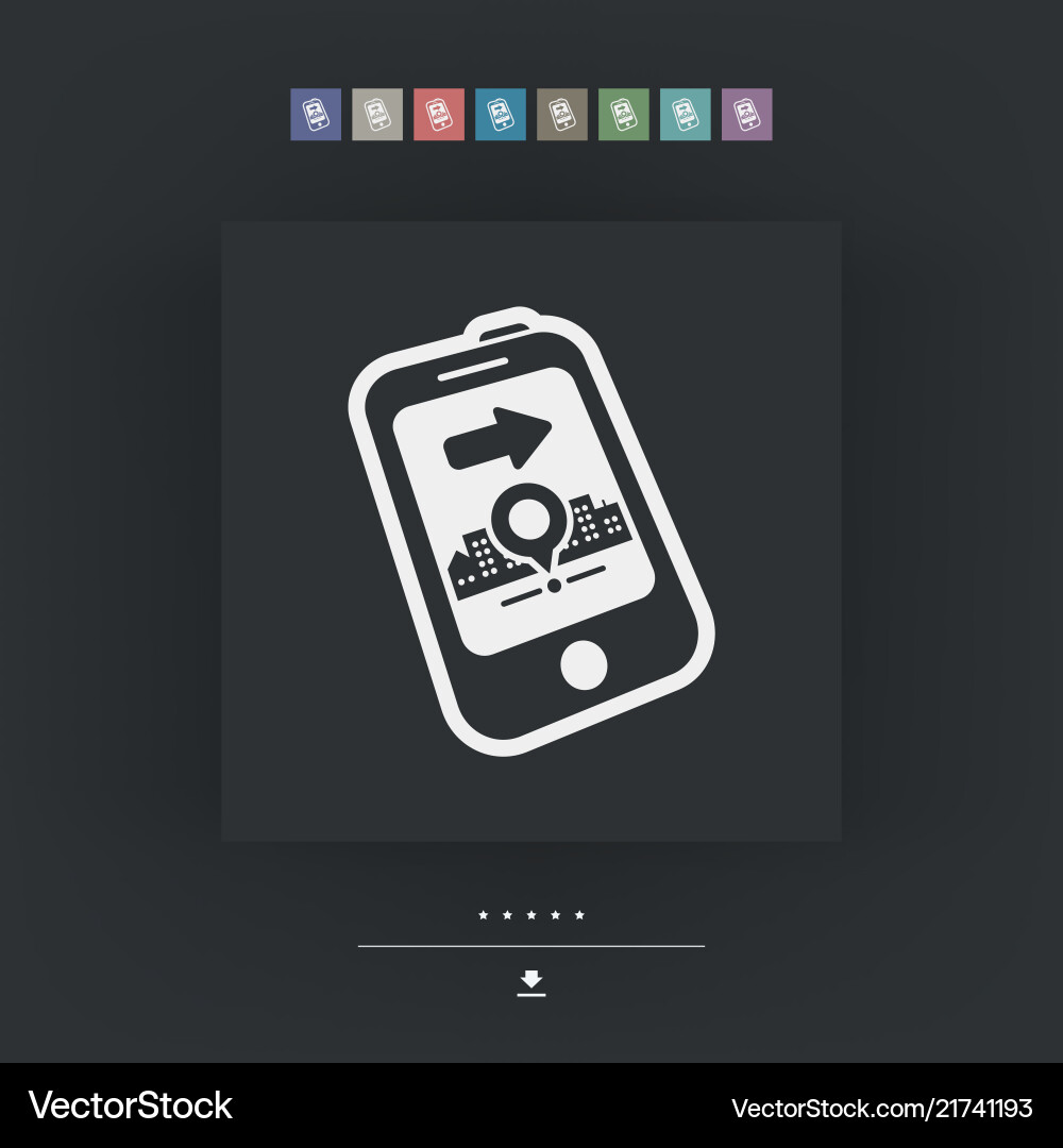 Smartphone navigation system Smartphone navigation system Vector Image